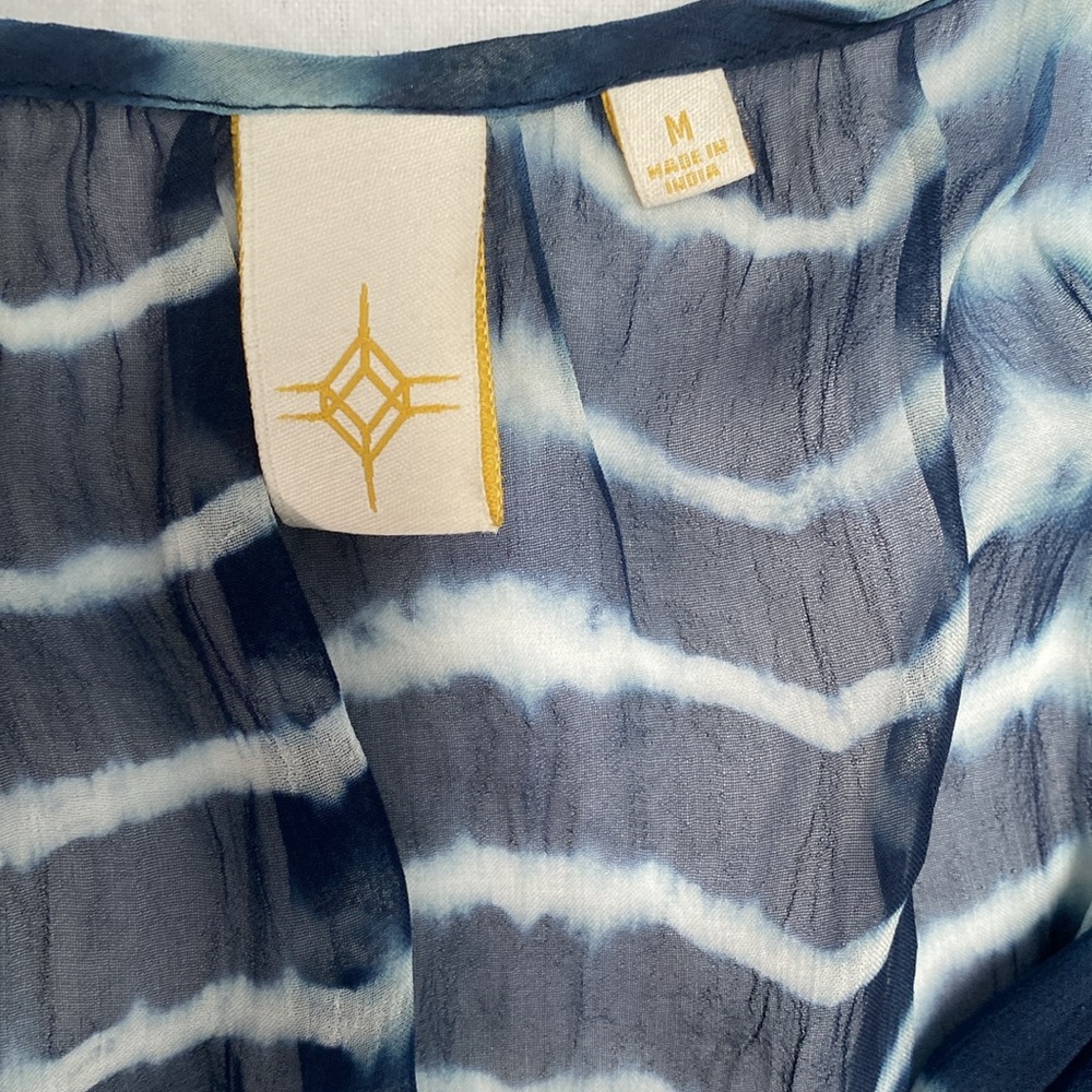 Blue Tie-Dye Sleeveless Dress - Picture 4 of 6